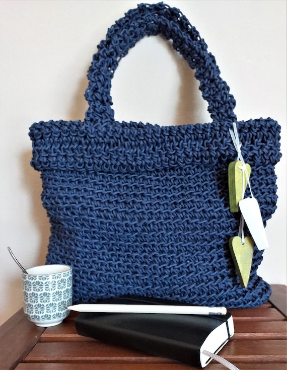 Borsa in cordino borsa realizzata a mano all'uncinetto | Etsy Italia
