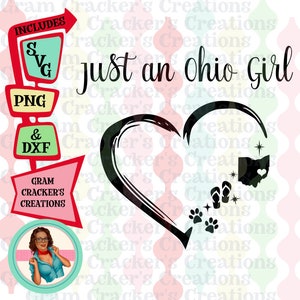 Solo una chica de Ohio, chica SVG - Archivo de corte para Cricut y Silhouette - Descarga instantánea - Ohio SVG - SVG Png Dxf - Ohio World