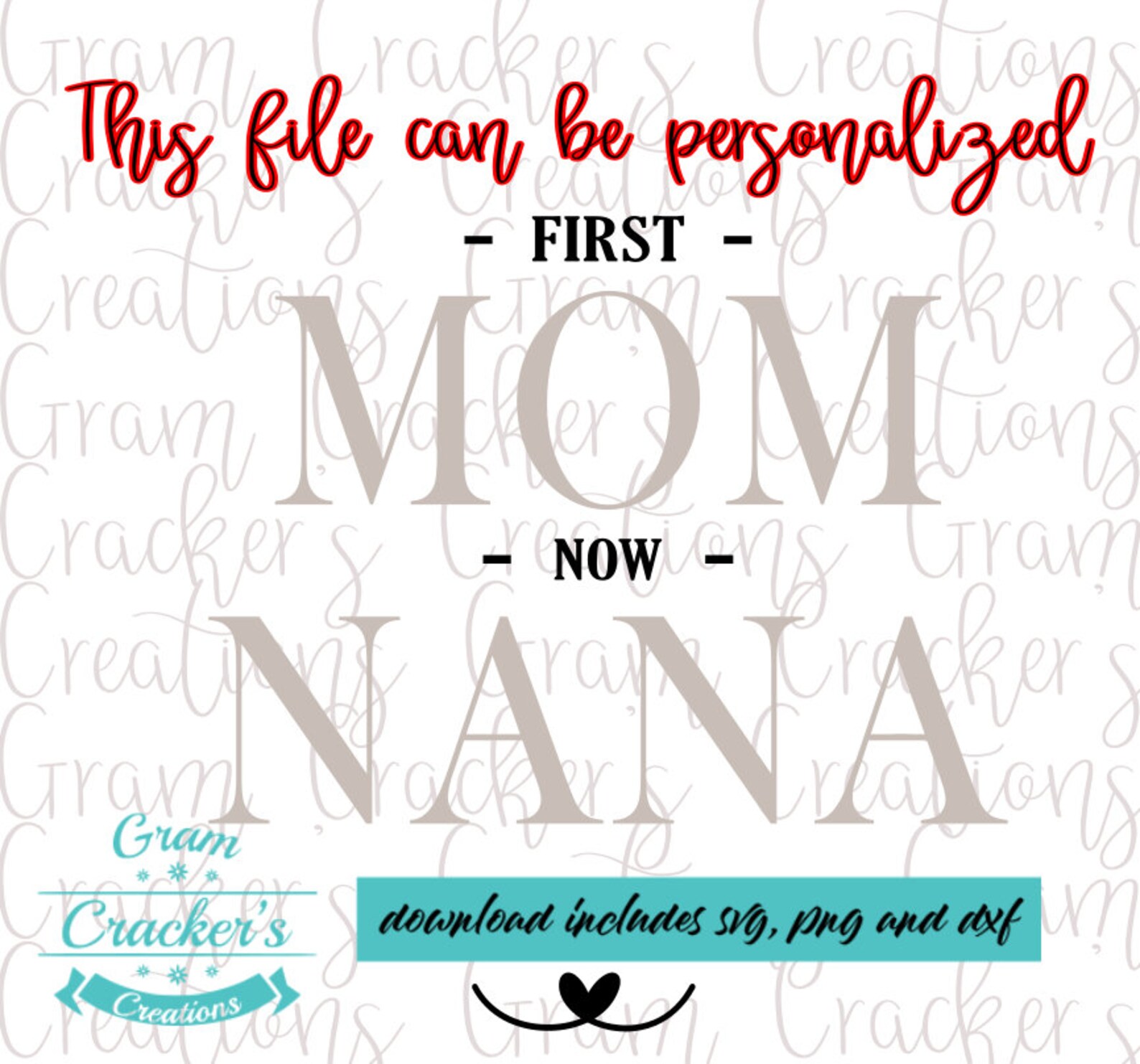 Download First Mom now Nana svg Instant Download cut file for ...