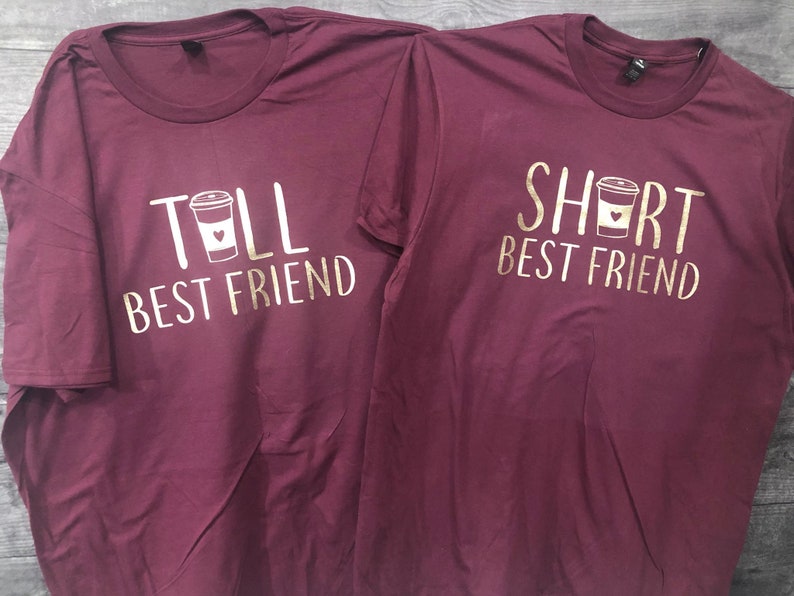 Download Best friends coffee shirt svg cut file tall best friend short | Etsy