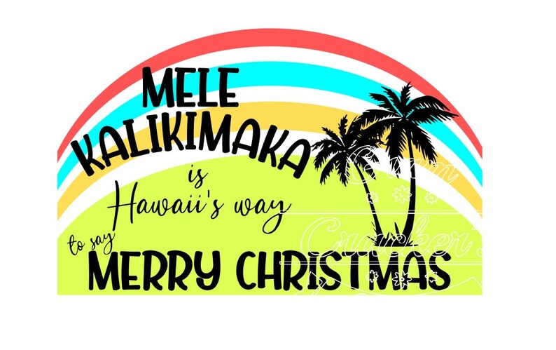 Mele Kalikimaka Hawaiian Merry Christmas Svg Cut File With or | Etsy