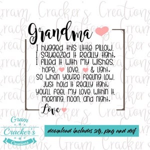 Download Grandma Pillow Quote Svg Cut File For Cricut And Silhouette Etsy
