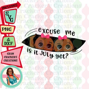 Com licença, maternidade gêmea afro-americana svg, espreitando o arquivo de corte do bebê, download instantâneo para cricut, silhueta, mamãe estará em julho