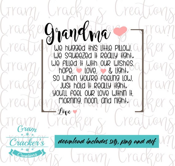 Download Grandma Pillow Quote Svg Cut File For Cricut And Silhouette Etsy