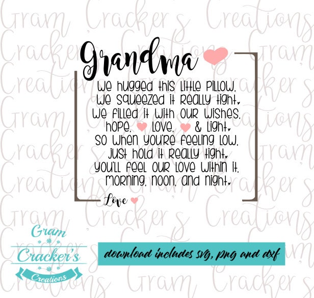 Download Grandma Pillow Quote Svg Cut File For Cricut And Silhouette Etsy