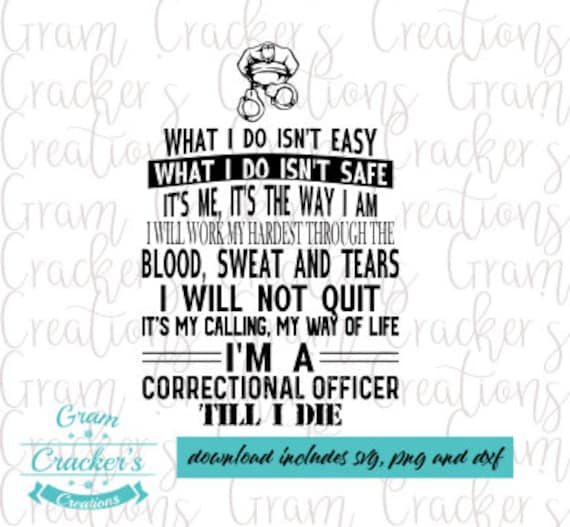 Download I M A Correctional Officer Svg Cut File For Cricut Etsy