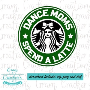Tanz Mamas verbringen eine Latte svg Datei, Instant download geschnitten Datei für Silhouette und Cricut, Tanz Mama svg, Tanz Mama Shirt