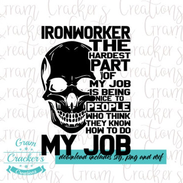 unique Ironworker image, hardworking man, instant download, silhouette, cricut, svg, png and dxf