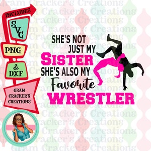 Sie ist nicht nur meine Schwester, sie ist mein Lieblings-Ringer für Cricut und Silhouette Sport Bruder Schule Geist