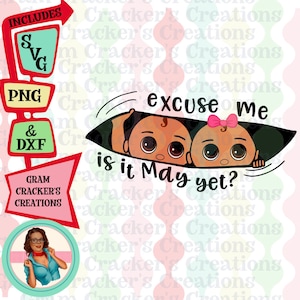 Com licença, maternidade gêmea Latino svg, espreitando o arquivo de corte do bebê, download instantâneo para cricut, silhueta, mamãe estará em maio