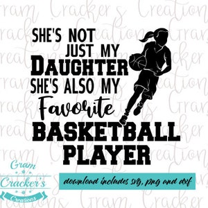 Ela não é apenas minha filha, ele é meu jogador de basquete favorito arquivo svg cur para cricut e silhueta de desgaste espiritual