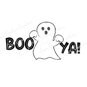 Boo Ya! Ghost SVG Cut File for Cricut & Silhouette (Digital Download)