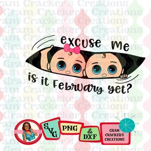 excuseer me, kijk een boo-tweelingshirt. Is het al februari? Svg-snijbestand voor cricut silhouette en andere snijmachines. Zwangerschapssvg
