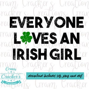 Tout le monde aime un fichier de coupe svg de fille irlandaise pour Silhouette, cricut et autres coupeurs. Fichier svg de la Saint-Patrick pour les chemises et la décoration