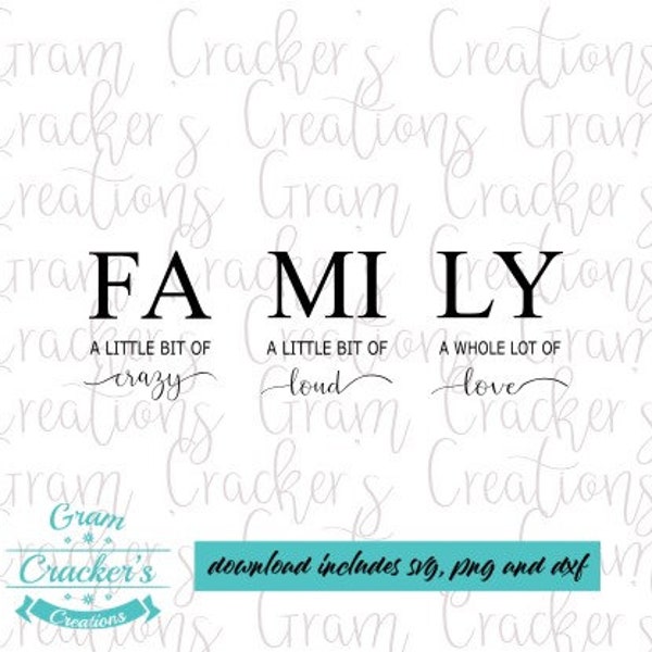 Family crazy loud love svg, Farm life, Family svg, cit files for cricut and silhouette, instant download