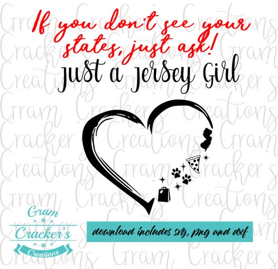 希少！音良！ Plusd 手書きロゴ！Jersey Girl Just a Jersey Girl SVG - Cricut and Silhouette Cut File - Instant