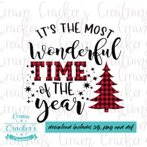 Het is de mooiste tijd van het jaar SVG cut-bestand, Instant download kerstvakantie cut-bestand