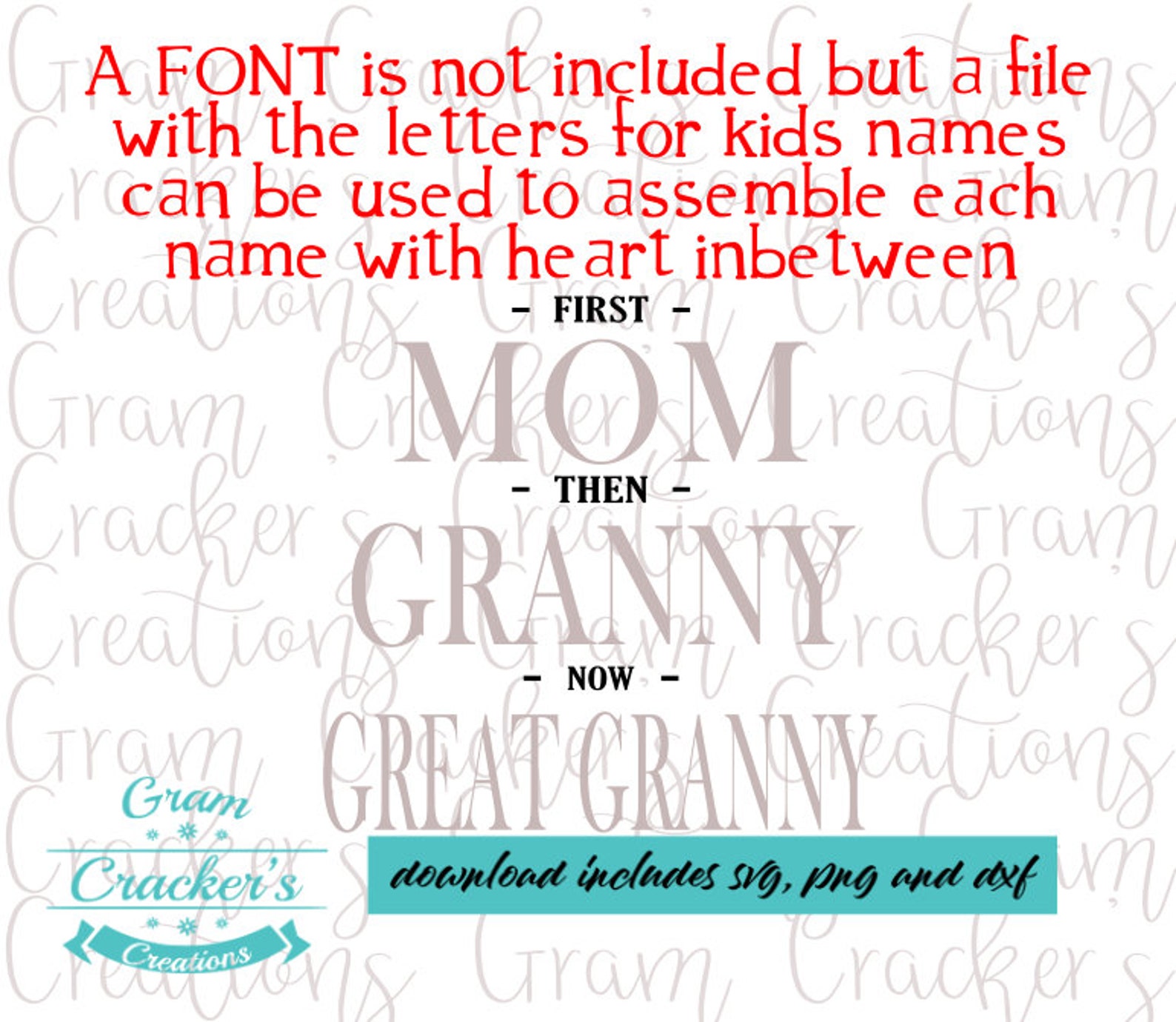 First Mom Then Grandma Now Great Grandma Svg Instant Download  Etsy