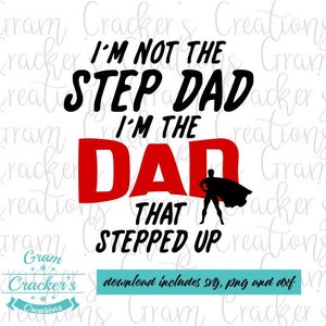 Papa intensifié, beau-père svg, fichier de coupe de téléchargement instantané pour silhouette et cricut, cadeau de fête des pères