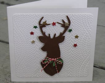 Woodland Reindeer Personalized christmas cards Corporate cards Holiday card Quilling christmas Happy Holidays