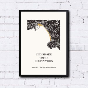 CADEAU PERSONNALISE Original, création de votre carte, choisissez votre destination,cadeau saint valentin