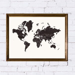 CARTE Design LE MONDE pour décoration, cadeau personnalisé, cadeau anniversaire,
