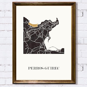 CARTE Design de PERROS-GUIREC pour décoration, cadeau personnalisé, cadeau anniversaire,