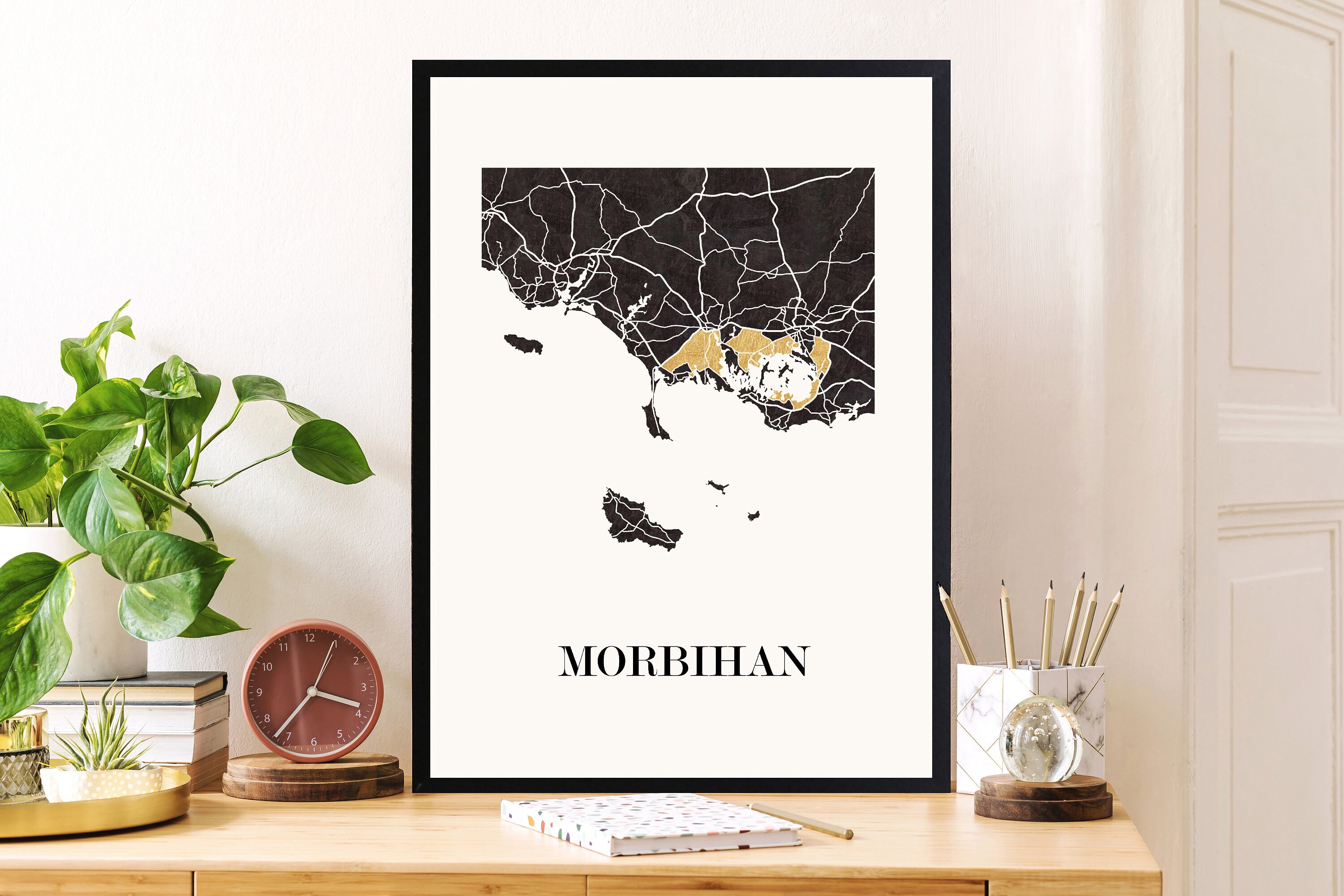Carte Design Du Morbihan Pour Décoration, Cadeau Personnalisé, Fête Des Mères