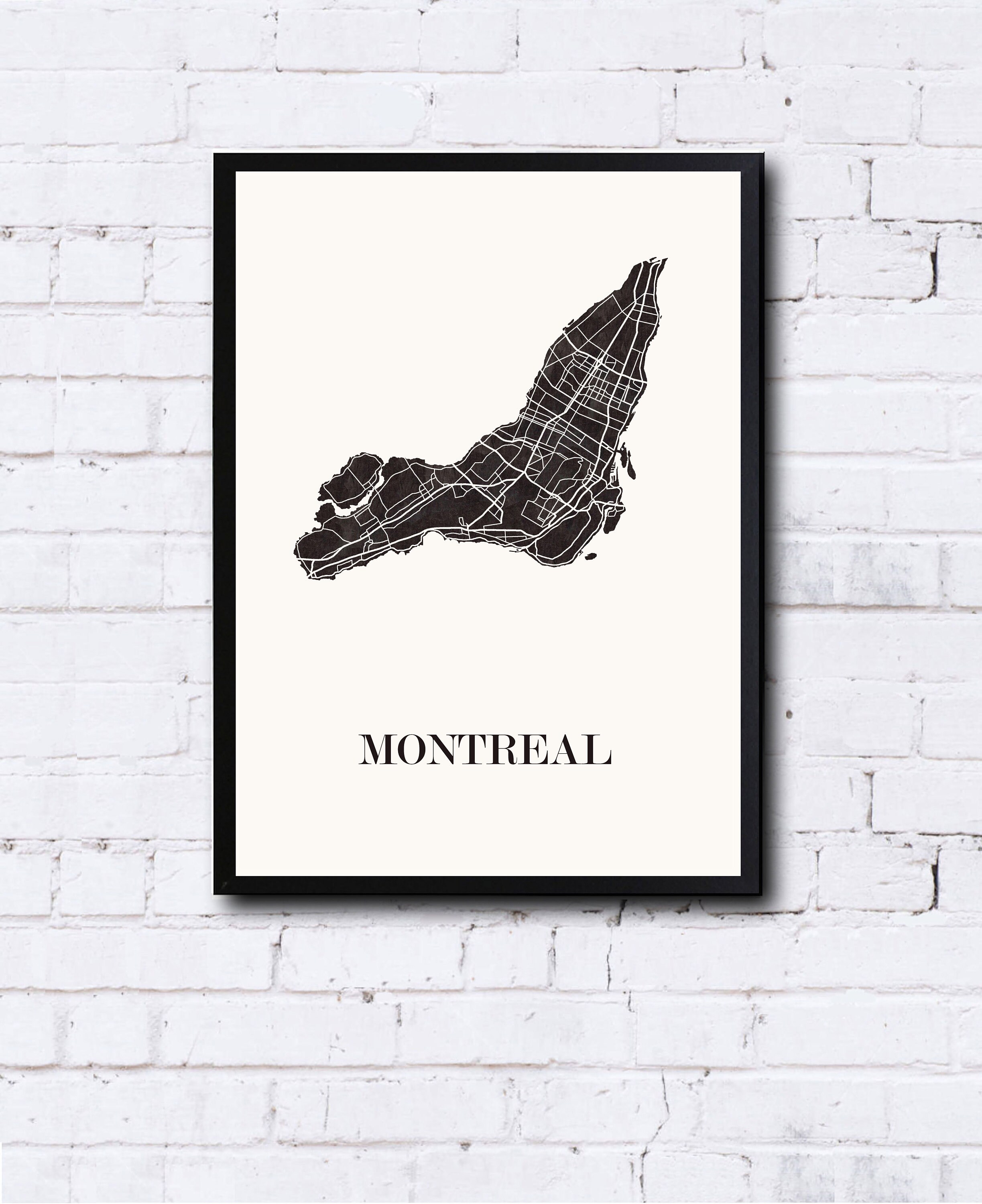 Carte Design de Montreal Pour Décoration, Cadeau Personnalisé, Fête Des Mères