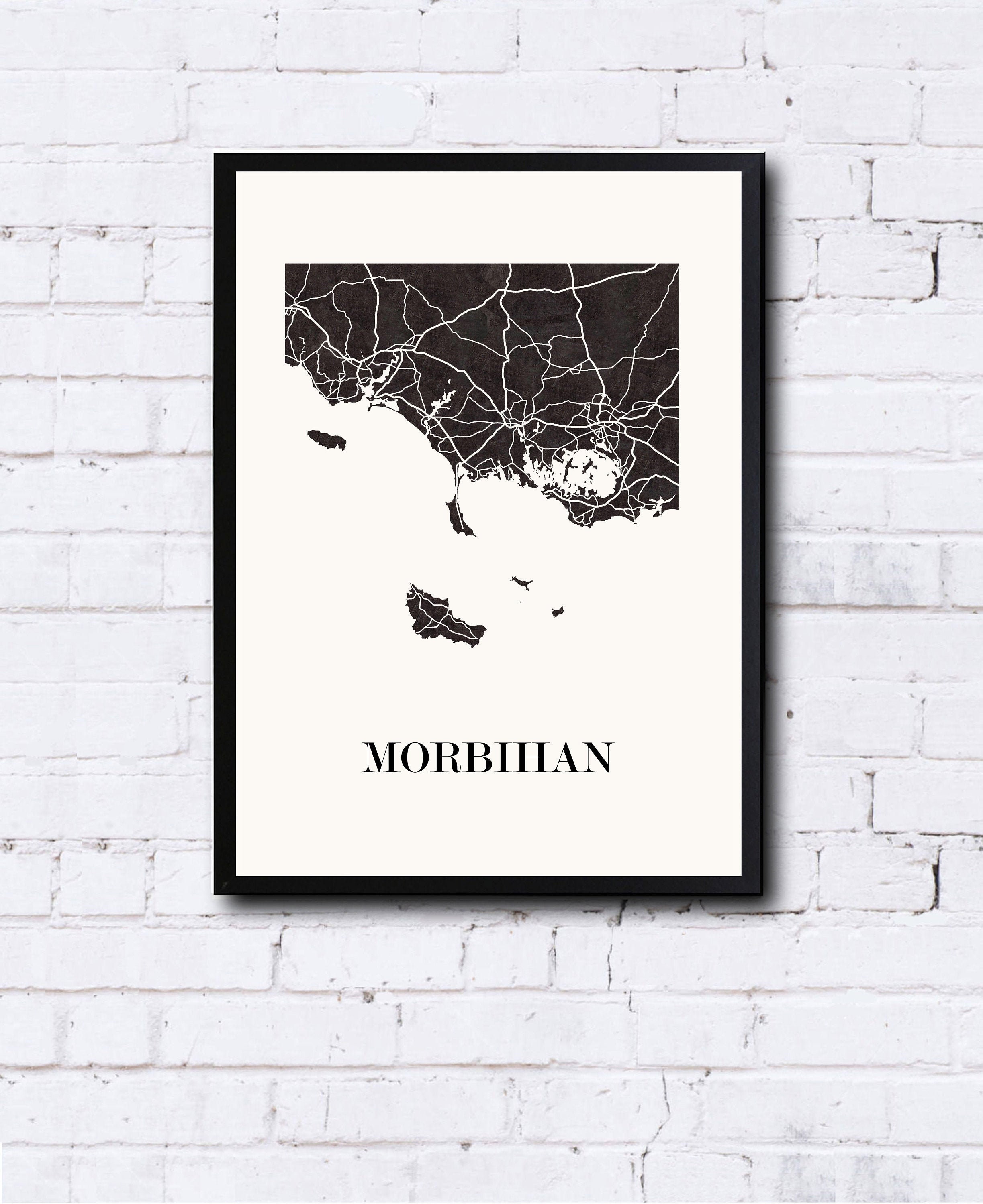 Carte Design Du Morbihan Pour Décoration, Cadeau Personnalisé, Fête Des Mères