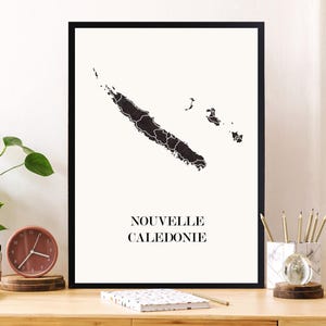 CARTE De NOUVELLE CALEDONIE pour décoration, cadeau personnalisé, cadeau anniversaire,