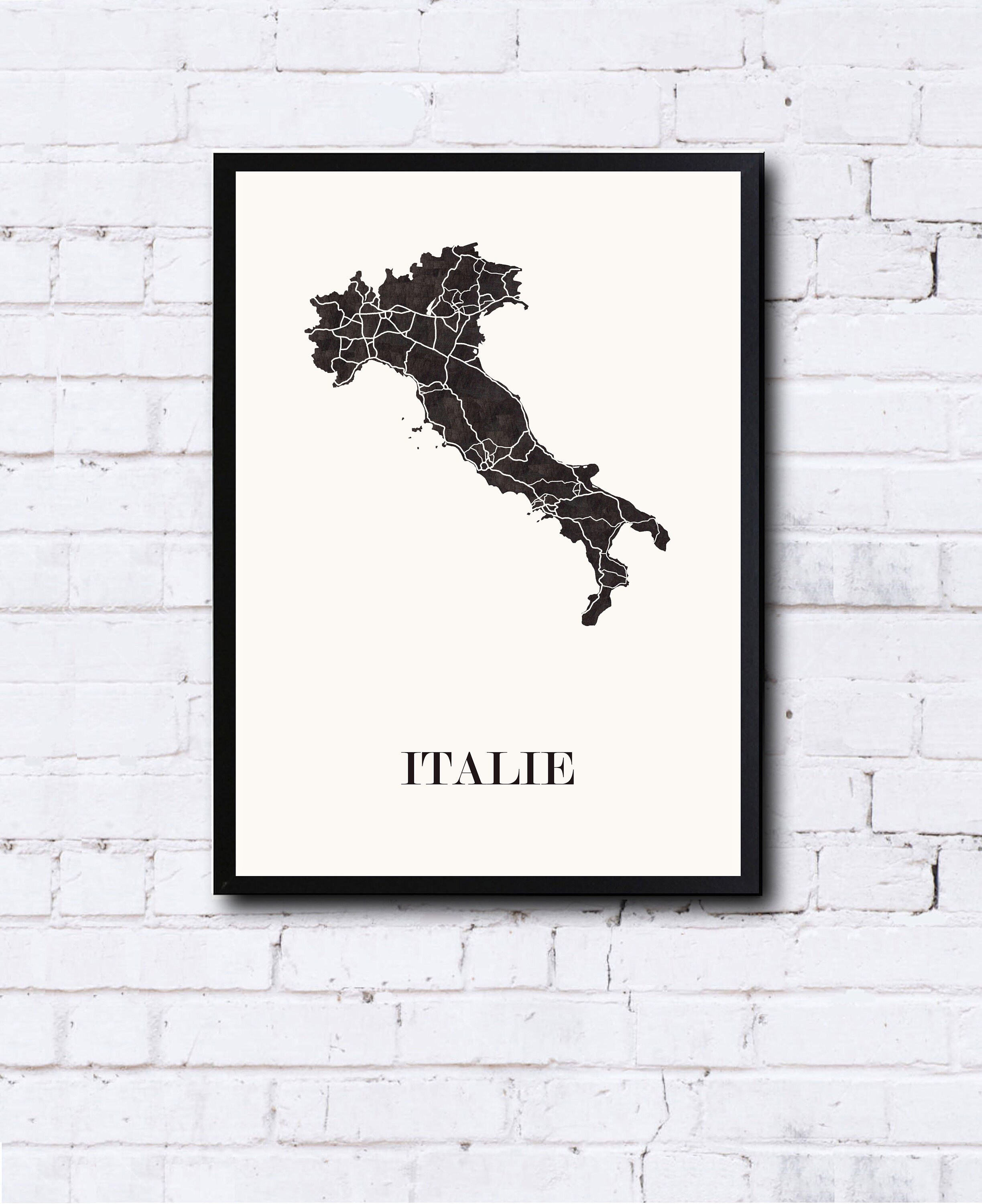 Carte Design d'italie Pour Décoration, Cadeau Personnalisé, Fête Des Mères