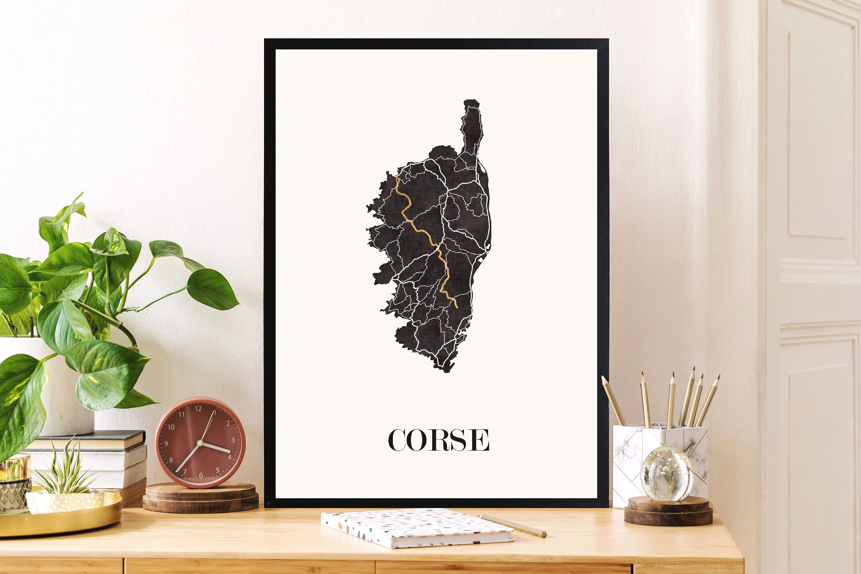 Carte Design de Corse Gr20 Pour Décoration, Cadeau Personnalisé, Fête Des Mères