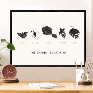 FRANZÖSISCH-POLYNESIEN Design KARTE zur Dekoration, personalisiertes Geschenk,