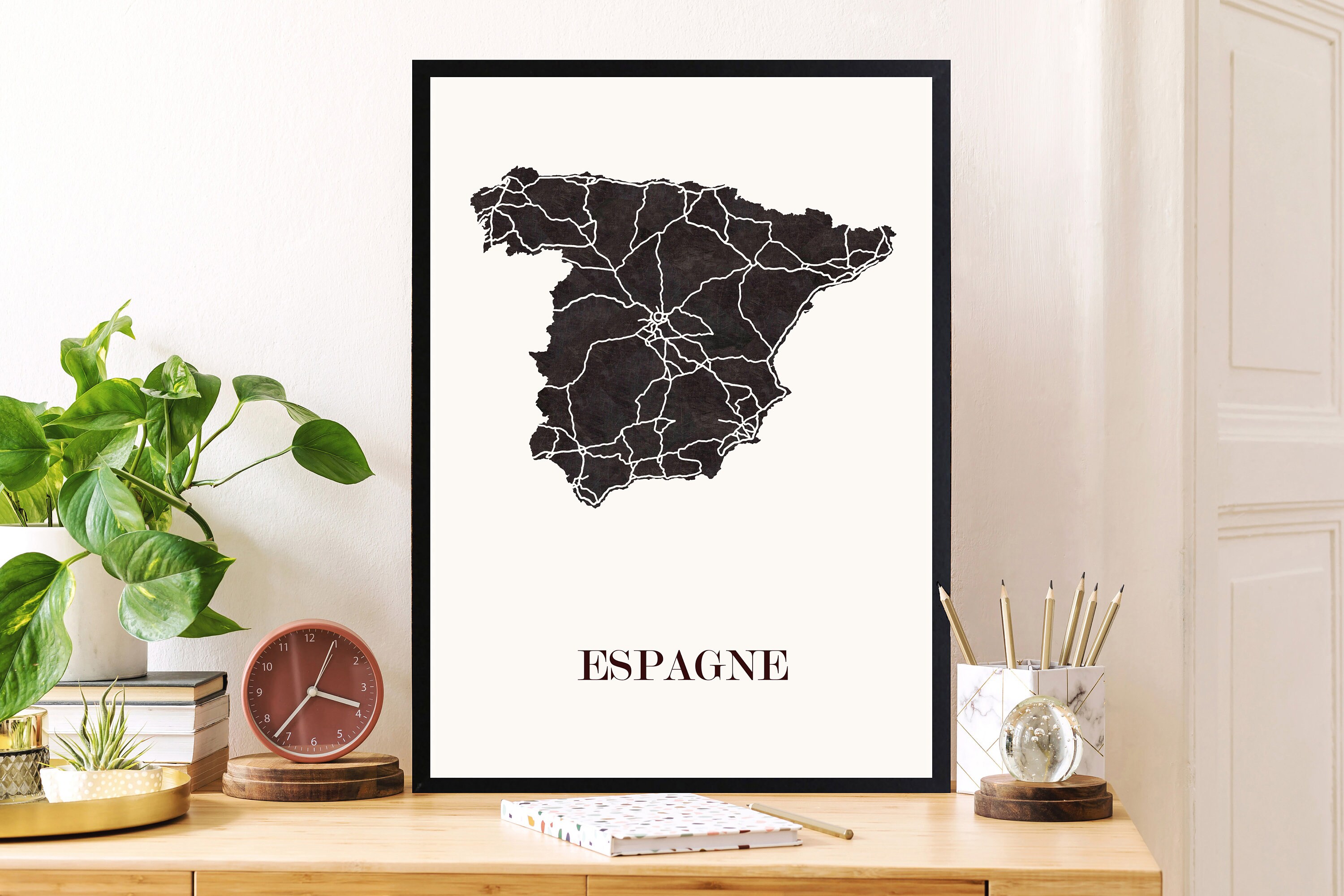 Carte Design d'espagne Pour Décoration, Cadeau Personnalisé, Fête Des Mères