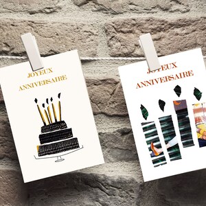 carte anniversaire, bougies anniversaire, carte joyeux anniversaire moderne, carte à offre, bougies anniversaire à offrir, carte réalisée par un créateur