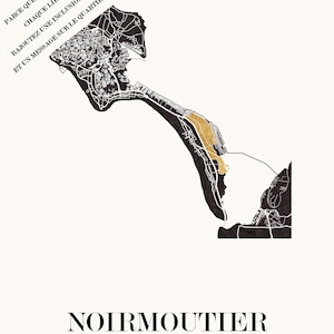 Carte noirmoutier graphisme épuré, Décoration style vendée, Cadeau souvenir noirmoutier, Affiche style scandinave, Affiche amoureux île noirmoutier, Affiche noirmoutier, Décoration minimaliste, Poster couleur ardoise à accrocher, Décoration murale tendance, Décoration réalisée par un créateur, Cadeau homme, Cadeau papa, Cadeau maman, Décoration noir et blanc, Cadeau idéal homme, Cadeau idéal femme, Cadeau unique, Cadeau personnalisé, Cadeau anniversaire, Cadeau de rencontre, Cadeau de mariage