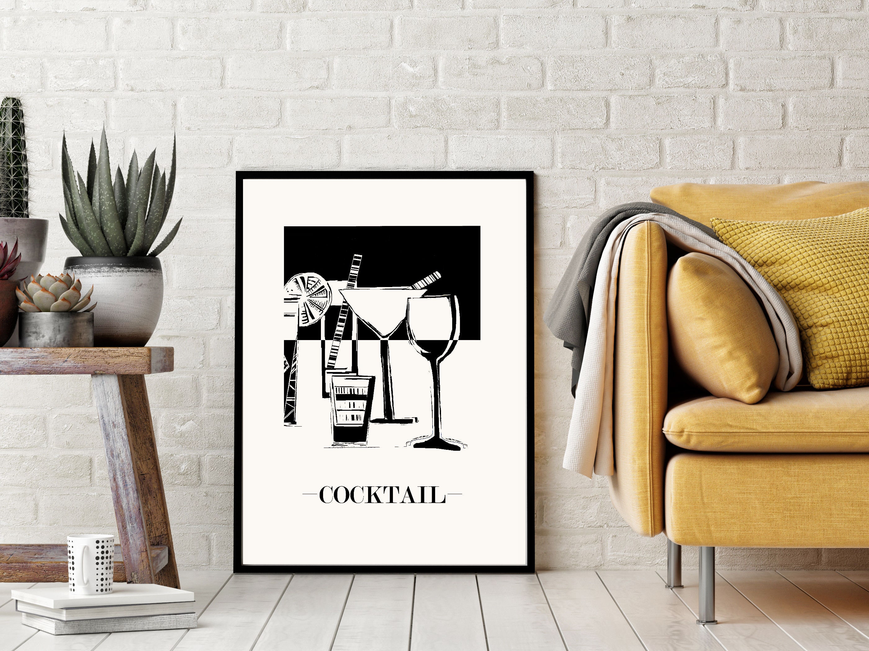 Affiche Cocktail Bar Pour Votre Décoration, Cadeau Personnalisé, Fête Des Mères