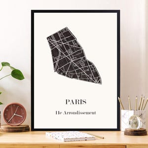 KARTE von PARIS 11. Arrondissement zur Dekoration, personalisiertes Geschenk, Geburtstagsgeschenk,