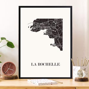 LA ROCHELLE, Original Map, Unique GRAPHICS, High quality design