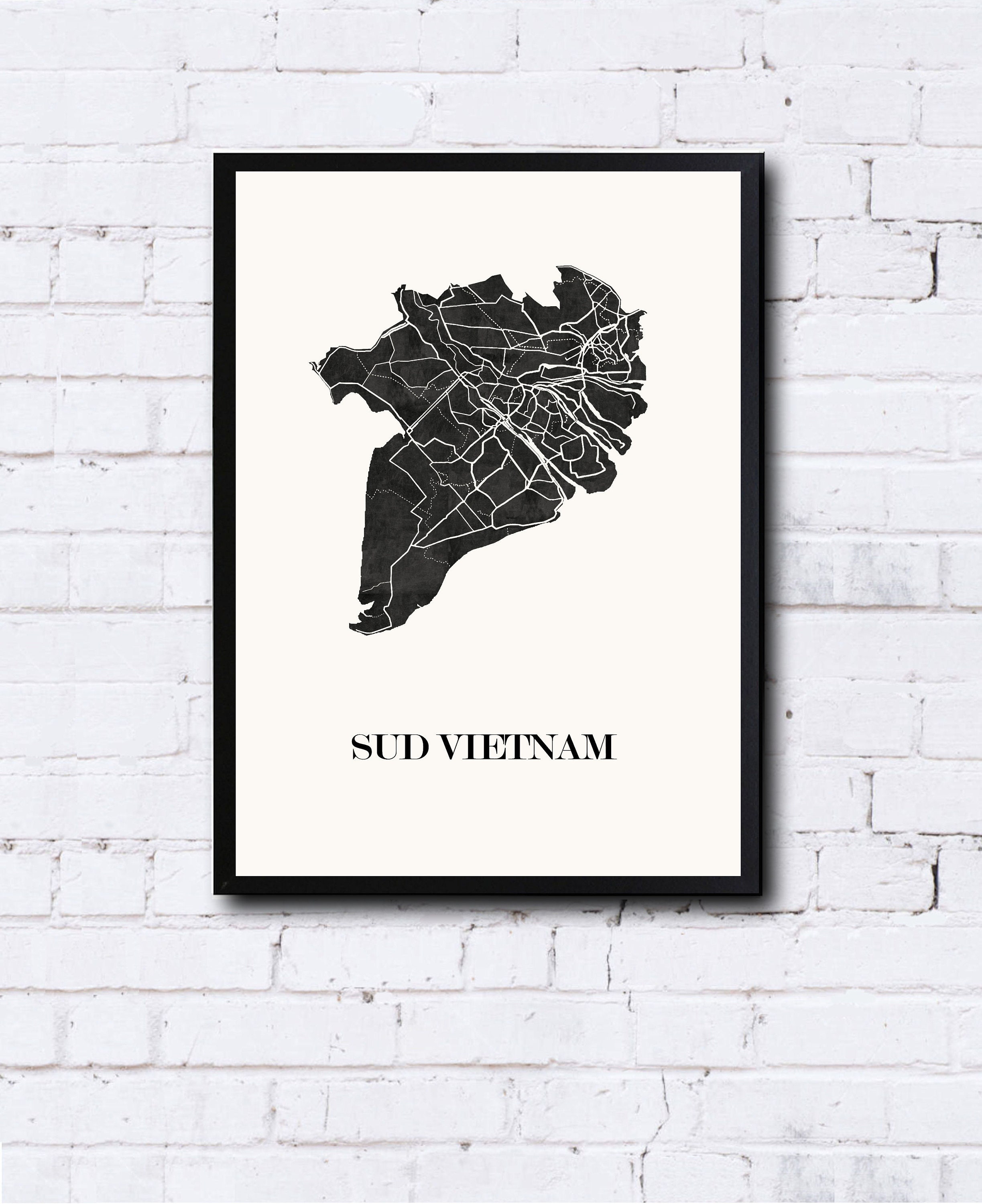 Carte Design Du Sud Vietnam Pour Décoration, Cadeau Personnalisé, Fête Des Mères