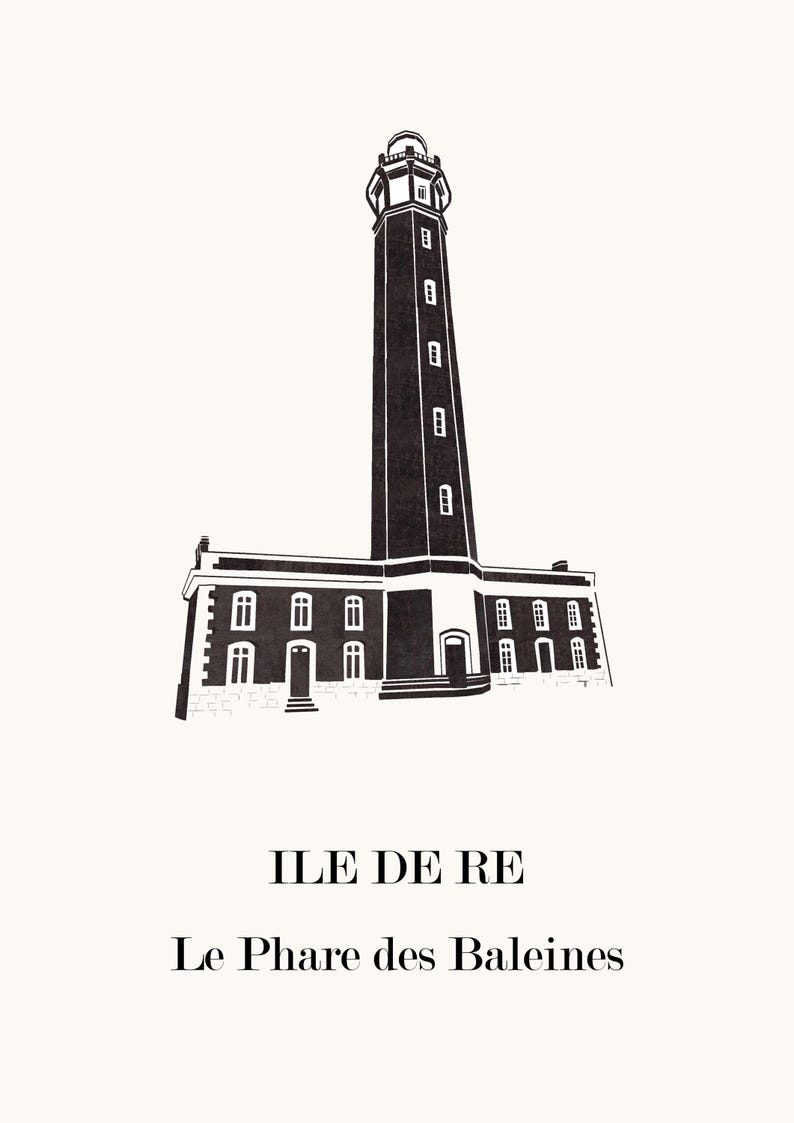 Affiche Phare des baleines graphisme épuré, Décoration bord de mer, Cadeau souvenir ile de ré, Affiche amoureux phare des baleines, Affiche ile de ré, Décoration minimaliste, Poster couleur ardoise à accrocher, Décoration murale tendance, Décoration réalisée par un créateur, Cadeau homme, Cadeau papa, Cadeau maman, Cadeau de noel, Décoration noir et blanc, Cadeau idéal homme, Cadeau idéal femme, Cadeau unique, Cadeau personnalisé, Cadeau anniversaire, poster décoration maison bord de mer