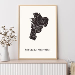 NOUVELLE Aquitaine, ORIGINAL Map, Unique GRAPHICS, High quality design