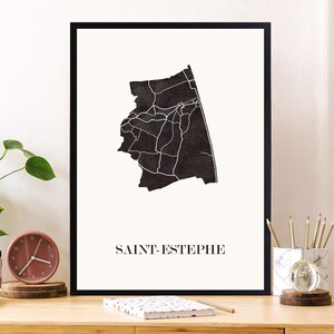 CARTE Design de SAINT ESTEPHE pour décoration, cadeau personnalisé, cadeau anniversaire,