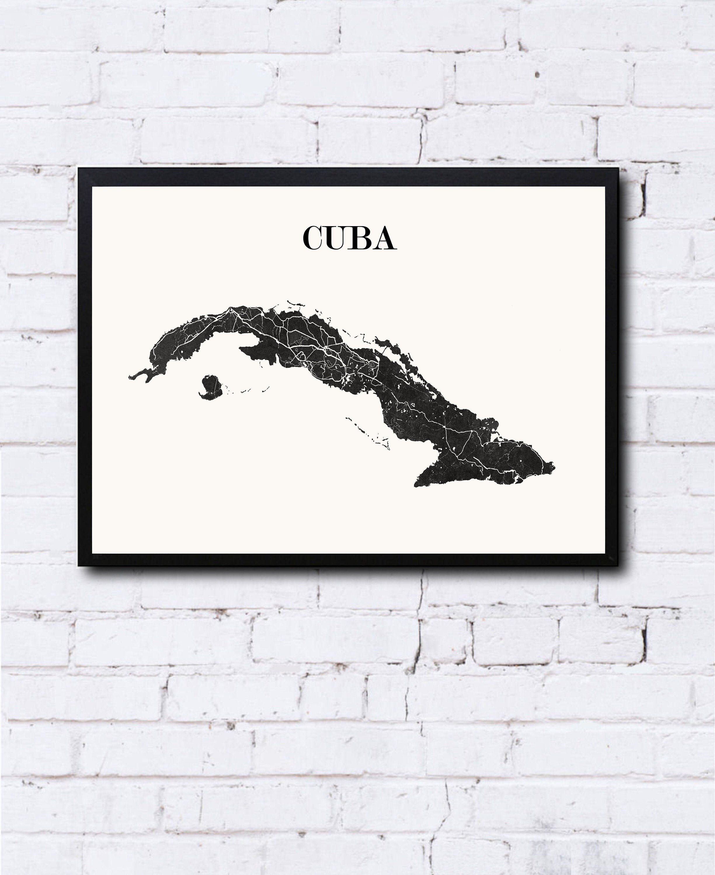 Carte Design de Cuba Pour Décoration, Cadeau Personnalisé, Fête Des Mères