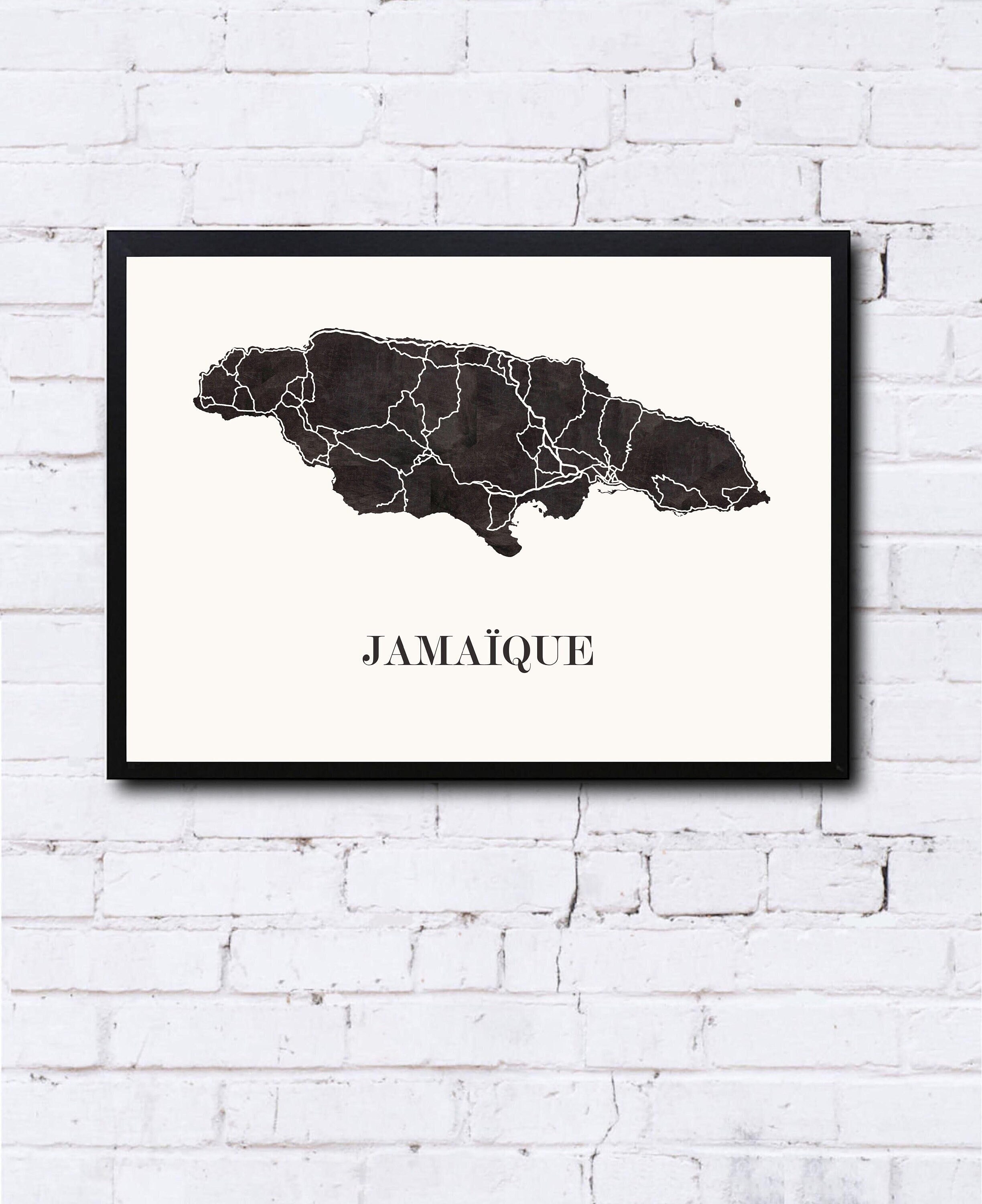 Carte Design de Jamaïque Pour Décoration, Cadeau Personnalisé, Fête Des Mères