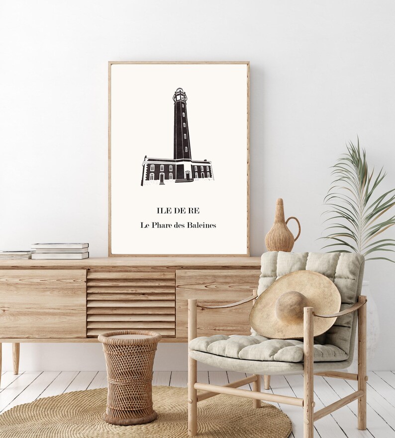Affiche Phare des baleines graphisme épuré, Décoration bord de mer, Cadeau souvenir ile de ré, Affiche amoureux phare des baleines, Affiche ile de ré, Décoration minimaliste, Poster couleur ardoise à accrocher, Décoration murale tendance, Décoration réalisée par un créateur, Cadeau homme, Cadeau papa, Cadeau maman, Cadeau de noel, Décoration noir et blanc, Cadeau idéal homme, Cadeau idéal femme, Cadeau unique, Cadeau personnalisé, Cadeau anniversaire, poster décoration maison bord de mer