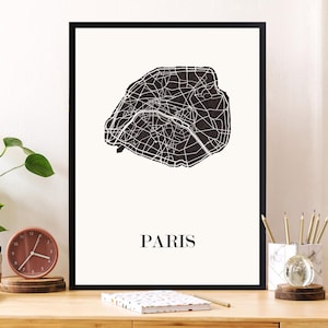 DESIGN-KARTE von Paris zur Dekoration, personalisiertes Geschenk, Geburtstagsgeschenk,
