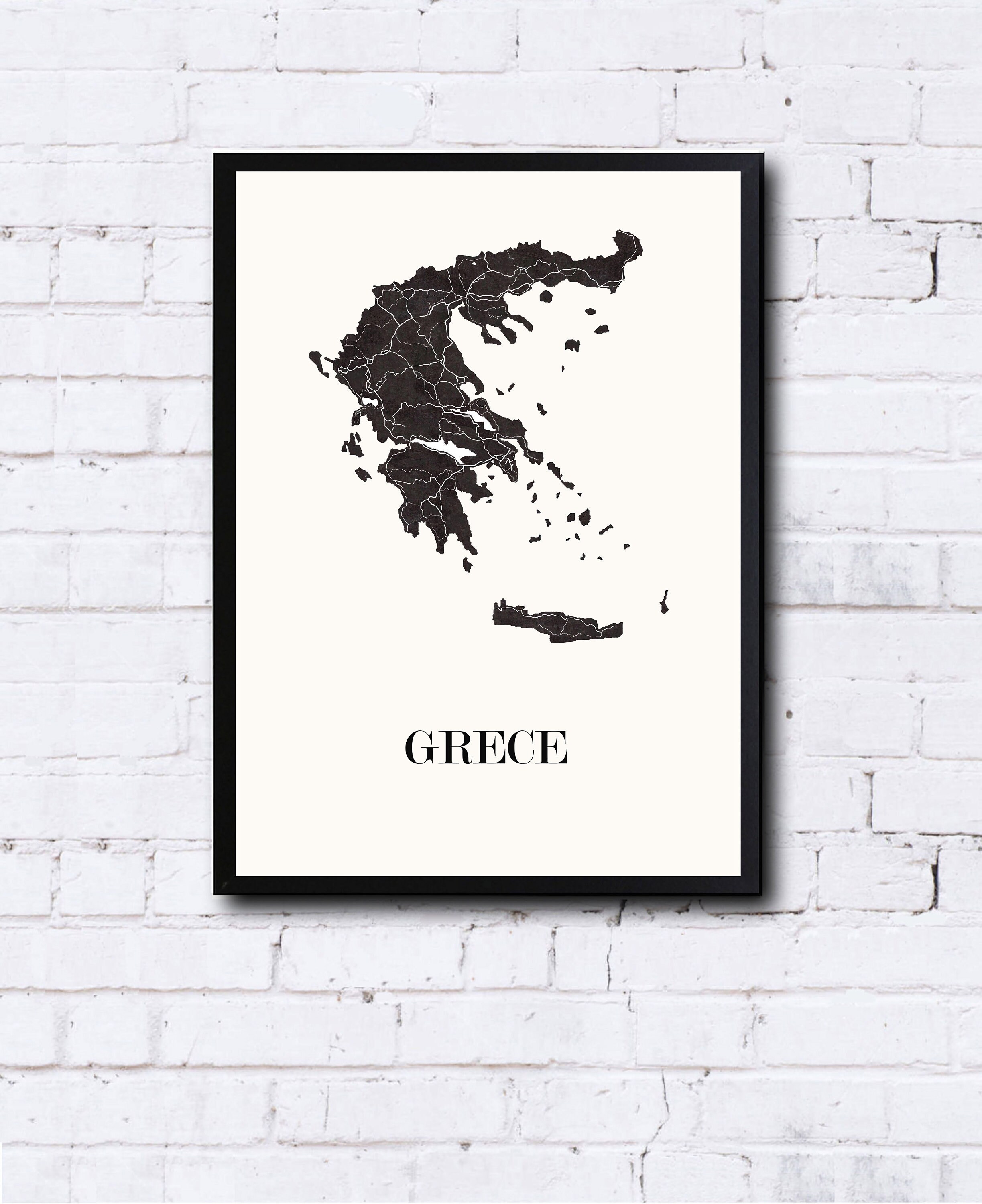 Carte Design de Grece Pour Décoration, Cadeau Personnalisé, Fête Des Mères