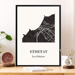 CARTE Design des Falaises d'ETRETAT pour décoration, cadeau personnalisé, cadeau anniversaire,